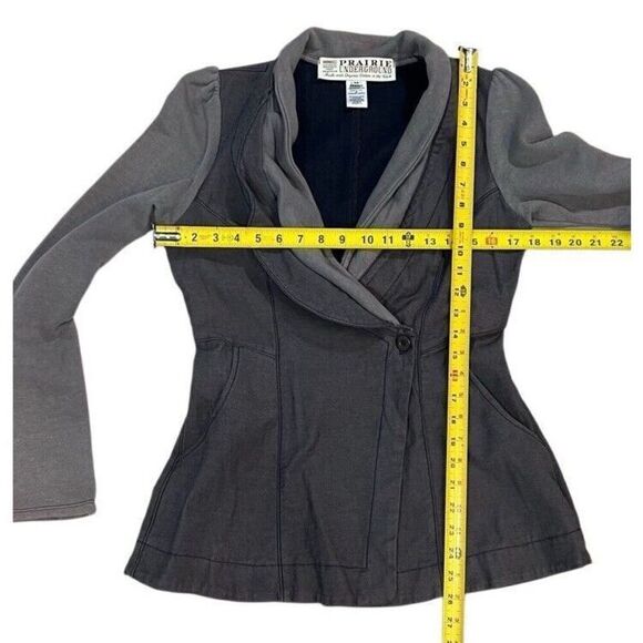Prairie Underground Lagenlook Prince Blazer Jacket Size Small Organic Cotton - Picture 14 of 14